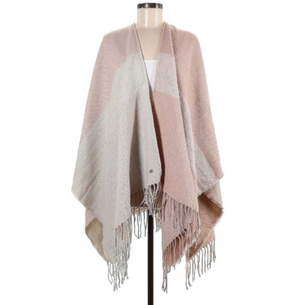 NWT Soia & Kyo Mirel - VERSATILE Woven Scarfigan with Fringe